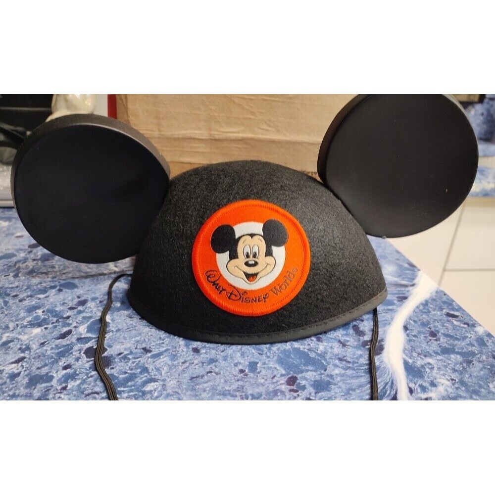Walt Disney World Mickey Mouse Ears Felt Hat Adult Size Stokes Monogram